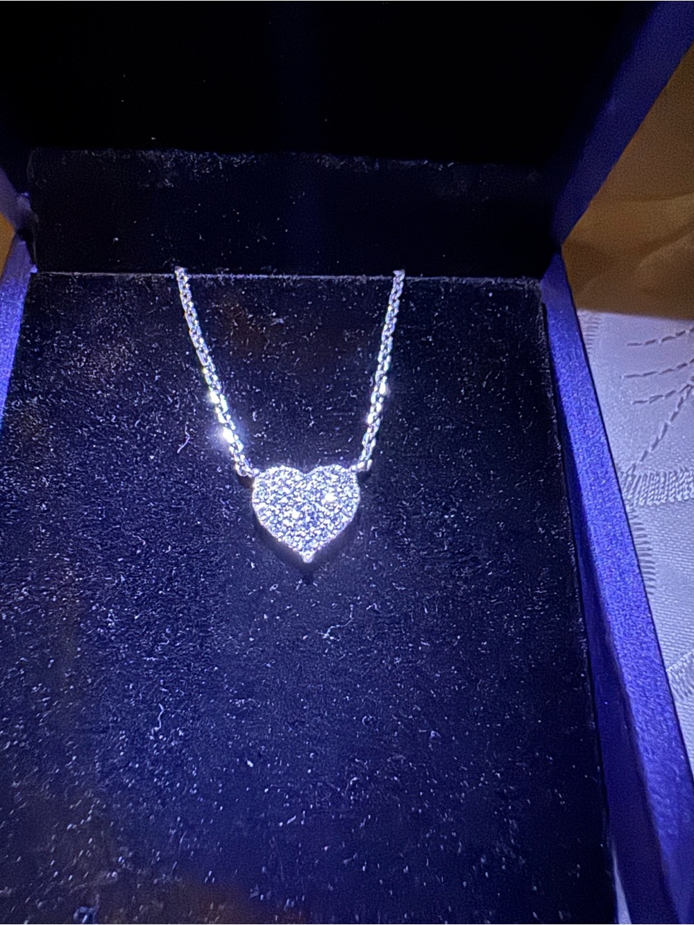 Effy lab created diamond heart necklace 1/2 carat